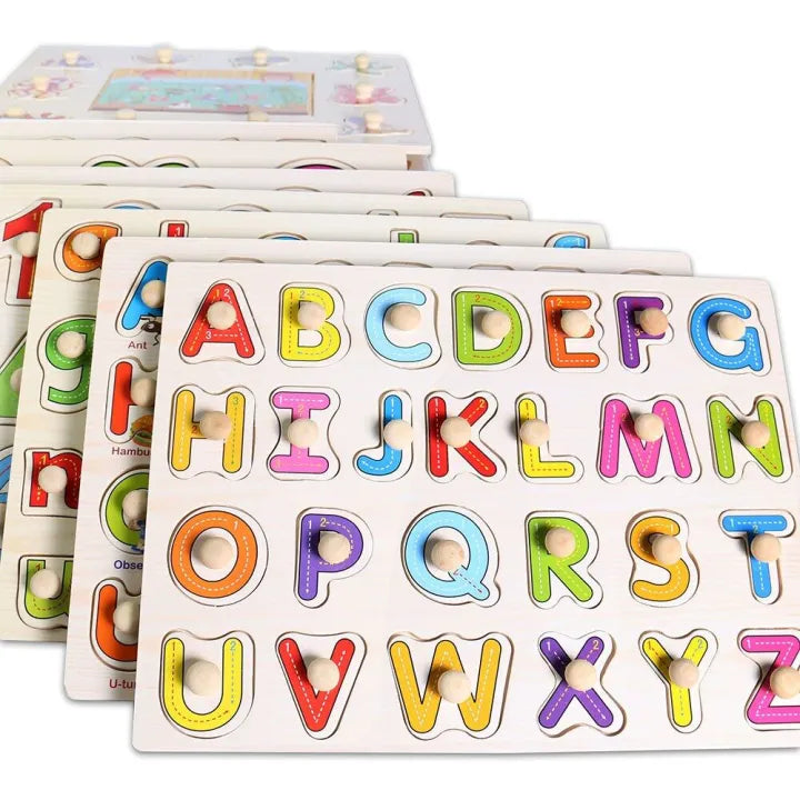 ABC Wooden Alphabet Kids Learning Board