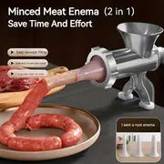 Manual Meat Grinder – Aluminum Alloy, Hand Crank for Sausage, Chili, and Fish.