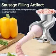 Manual Meat Grinder – Aluminum Alloy, Hand Crank for Sausage, Chili, and Fish.