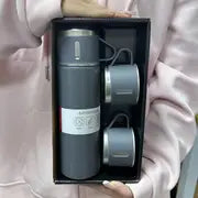 1000ml Insulated Steel Bottle – 3 Lids, 1 Cup, Outdoor Ready. Colors: Pink, White, Green, Black