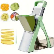 Multifunctional Vegetable Slicer & Dicer – Manual, Washable, No Power Needed – Black, Blue, Green.