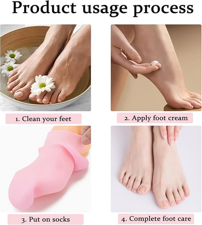 1 Pair Silicone Gel Moisturizing Socks