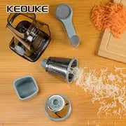 Rotary Vegetable Slicer – Multifunctional Manual Grater & Chopper!