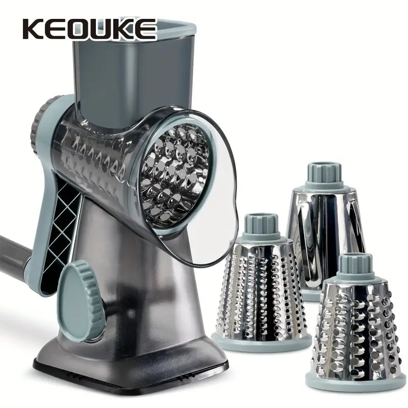 Rotary Vegetable Slicer – Multifunctional Manual Grater & Chopper!