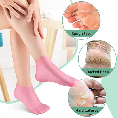 1 Pair Silicone Gel Moisturizing Socks