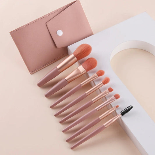 8Pcs Makeup Brush Set With Pouch