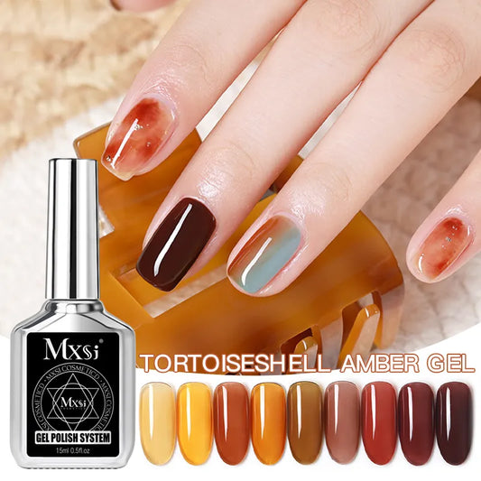 Autumn & Winter Tortoiseshell Amber Nail Polish Glue