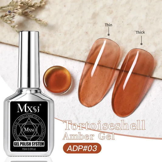 Autumn & Winter Tortoiseshell Amber Nail Polish Glue